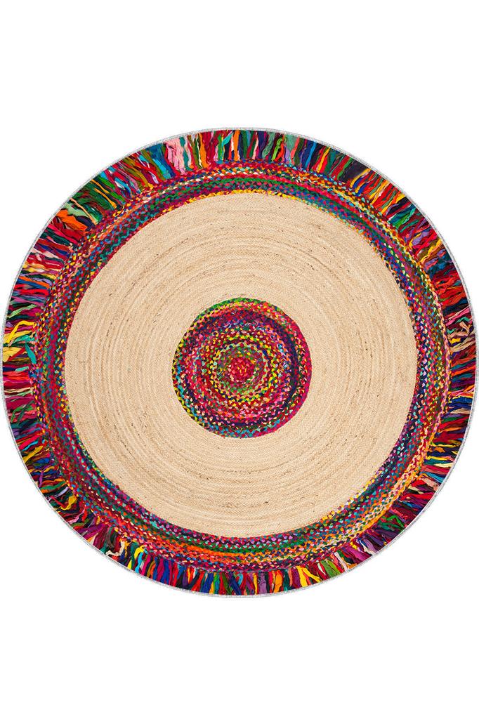 Rovigo Home Pratelný kulatý tištěný koberec RHM7009