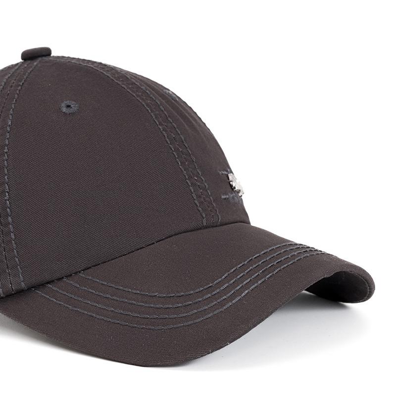 Casquette de baseball en coton pour hommes, dessus souple, casquette à lettre brodée, chapeau d'été pour sports de plein air, pare-soleil