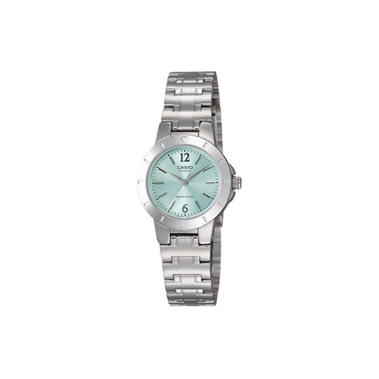 Casio Standard Series 50M Water Resistant Quartz Movement Stainless Steel Strap Watch Green Dial Women watches LTP-1177A-3A Regular Watch Box,Green Dial