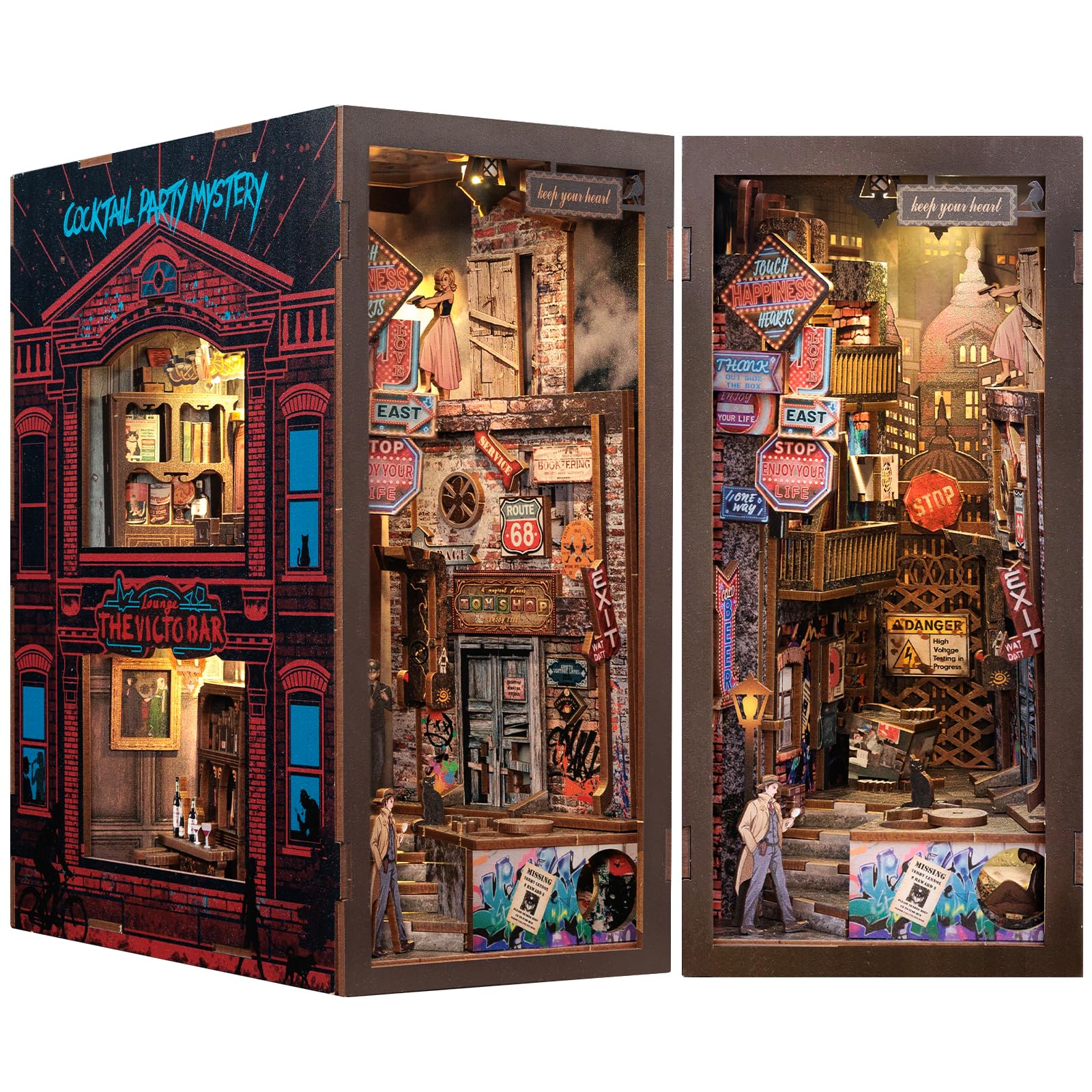 

CuteBee DIY Booknook Kit Dollhouse Kit Miniature House Kit BookNook Подходит для начинающих, подростков, взрослых, подарков на день рождения, коллекция украшений