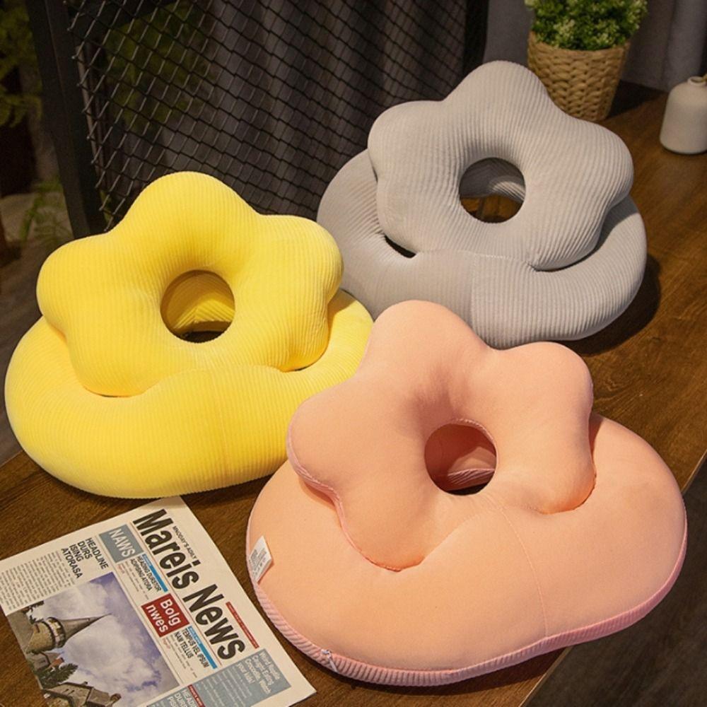 Almofada de Soneca de Escritório de Flor Dupla Face Super Macia Almofada de Soneca de Verão Homens Mulheres