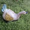 Farmhouse Terracotta Duck Statue for Outdoor Garden, Yard Art Patio Decor, Rustic Country Animal Figure, Weather-Resistant
