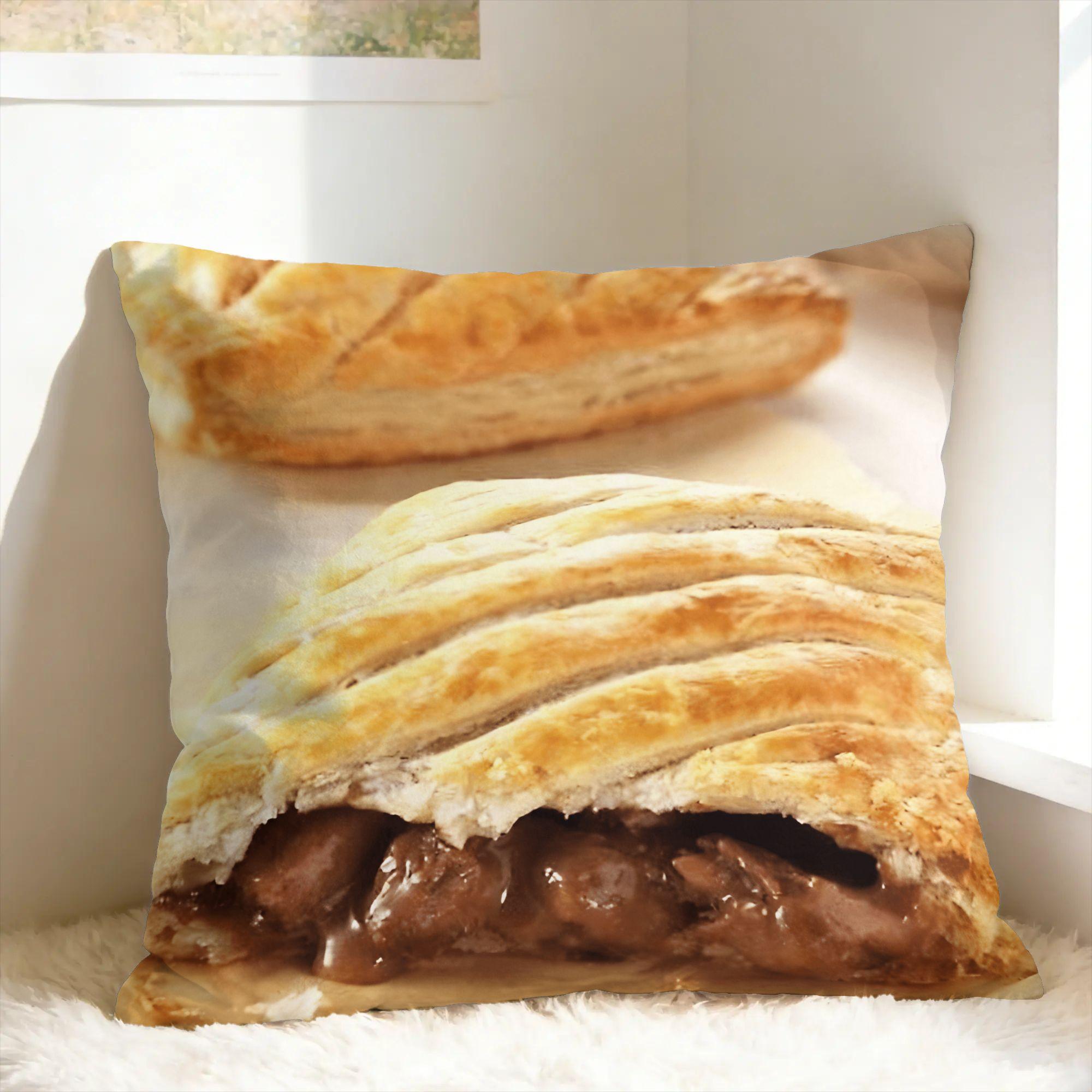 Greggs Steak Bake Pillow Case Comfy Pillow Cover For Wedding Party Home Decor Cute Funny Pillowcases 30cmx30cm
