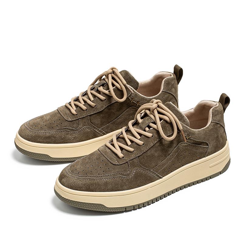 

Мужская повседневная обувь, легкие дышащие мужские коричневые туфли на плоской подошве со шнуровкой, мужские замшевые кроссовки для бизнеса и путешествий, унисекс, теннисные туфли для мужчин 44 хаки