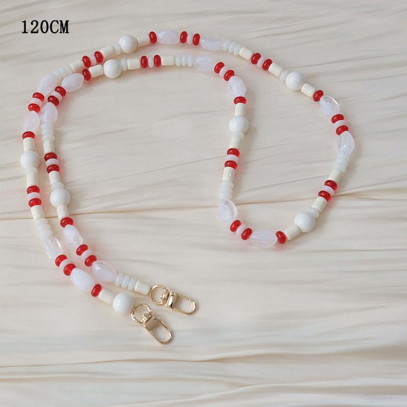 

Новый аксессуар для телефона, цепочка для мобильного телефона, анти-потерянный универсальный карамельный бисер, милый чехол на плечо, шею, через плечо, ремешок для телефона, чехол-держатель, цепочки 120CM красный