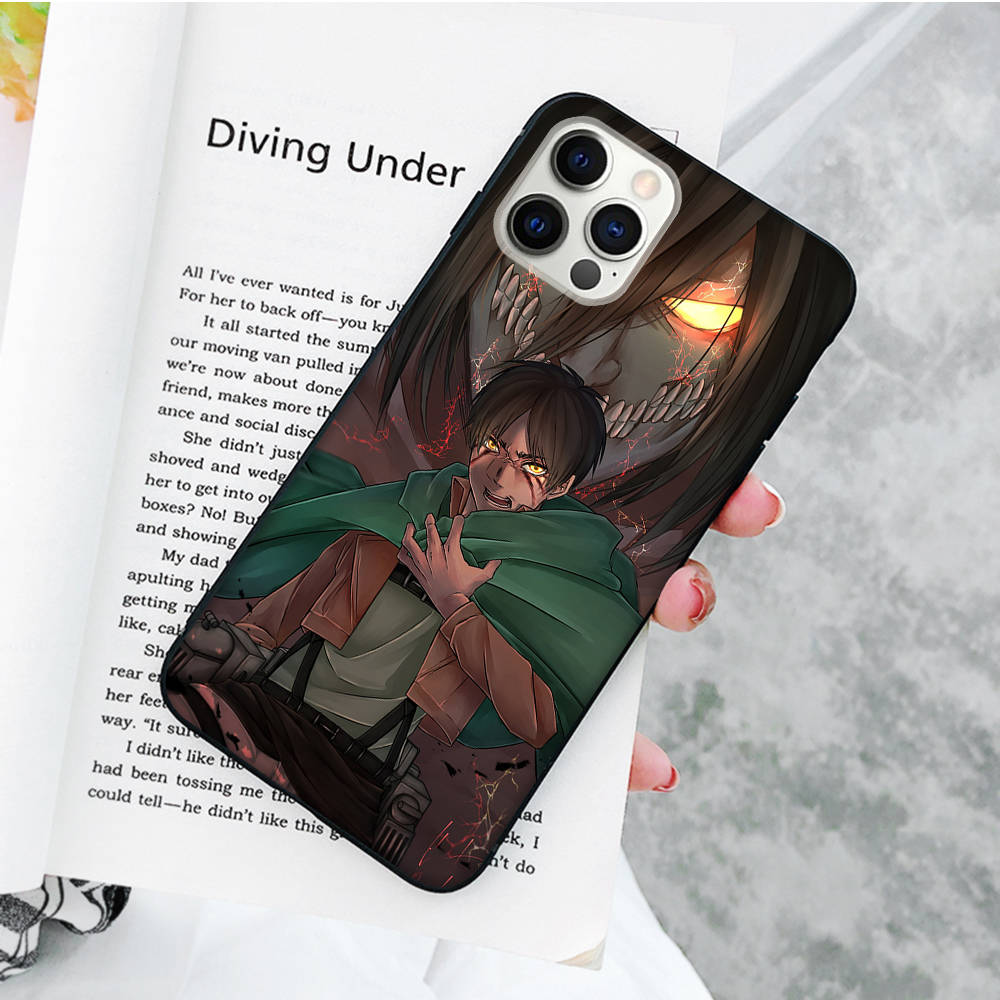 JW87 Attack on Titan Black Soft Case for OPPO Reno 8 6 5 4 Pro Plus Find X3 A17 A3 A31 A38 A40 A53 A54 A55 A74 A76 A78 A77 A80 A94 A95 A96 Lite