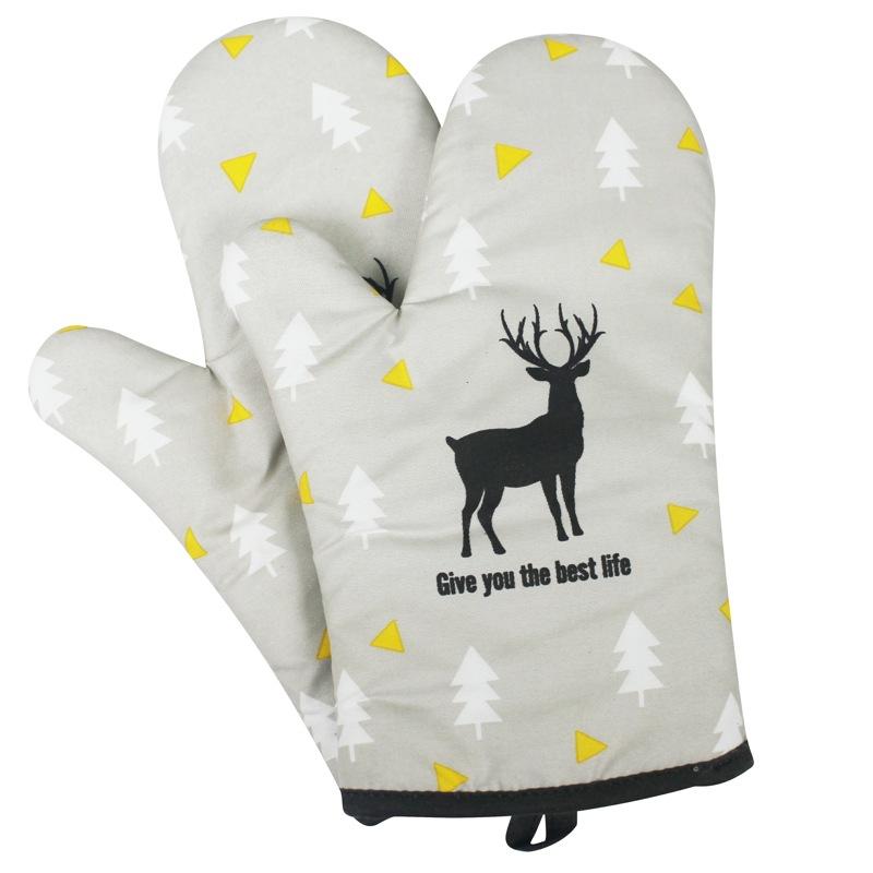 Cartoon gloves baking high temperature heat-resistant microwave oven oven anti-scalding heat-insulating gloves