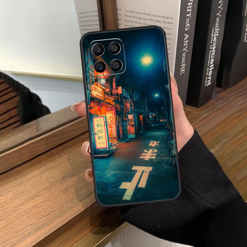 Japanese Night City Aesthetic Case For Samsung Galaxy M56 M16 M36 M33 M53 M13 M12 M32 M52 M20 M15 M55 M31 M14 M35 M34 M54