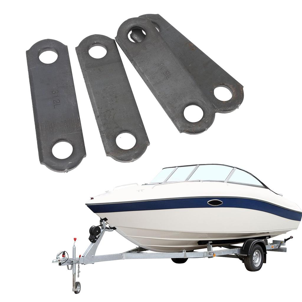 Heavy Duty Steel Link Double Eye for Trailer Spring Shackle Strap Leaf Springs - Reliable Towing Solution