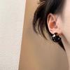 Unique Niche Drop Glaze Love Earrings Women's Autumn and Winter French Retro Temperament Circle Earrings Light Luxury High-end Stud Earrings