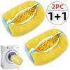 1/2 Pièces Sac à Laver les Chaussures Coton Lavage Fibres Moelleuses Enlève Facilement la Saleté Sacs de Lavage Anti-Déformation Organisateur de Chaussures Vêtements