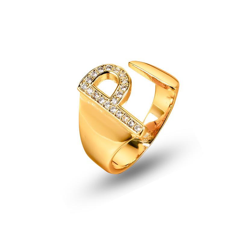 26 English Alphabet Adjustable Women's Fashion Rings