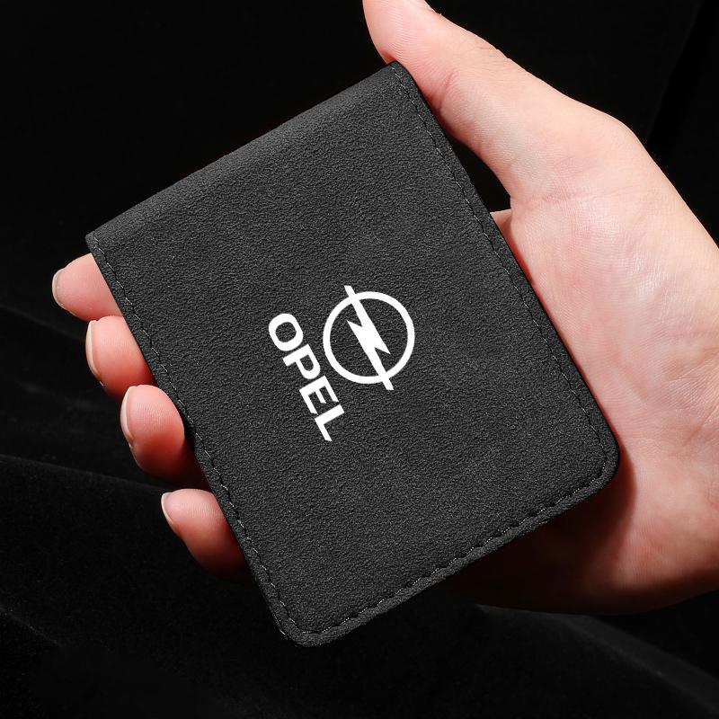 Car Driver License Wallet Holder Business Credit Card Cover Purse Bag For Opel Corsa Astra Insignia Vectra Zafira Meriva Mokka