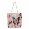 Butterfly print thick rope single-shoulder beach bag 7320