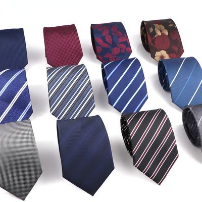 Men's Stripe Grey Navy Blue Wedding Ties Jacquard Woven 8CM Ployster Polka Floral Neck Ties