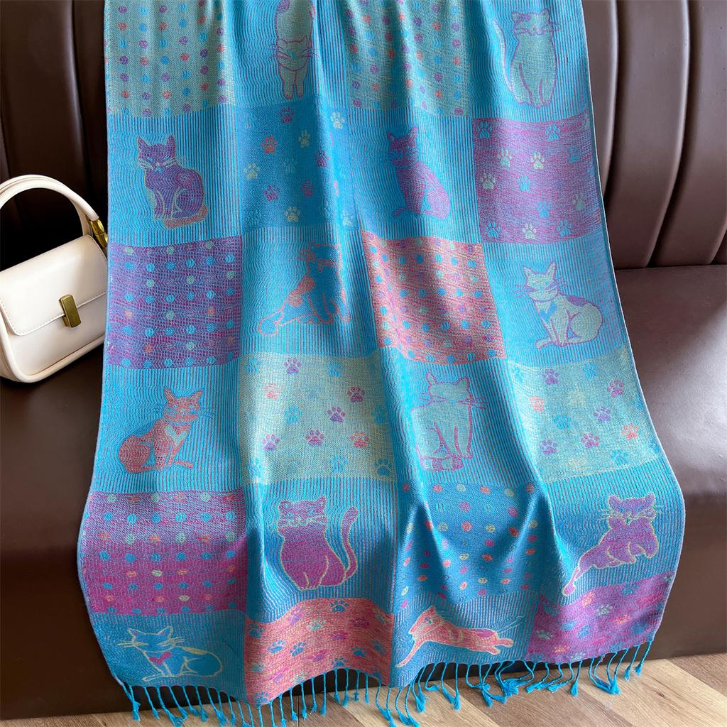 Luxuriöser Jacquard-Schal Damen Paisley-Print Neu Wickeltücher Pashmina Reiseponcho Warme Decke Winter Bufanda Schal Weibliche Stolen