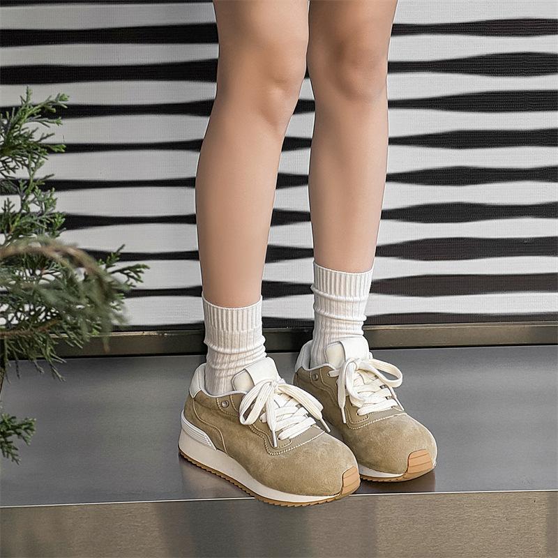 Men's Soft Sole Versatile Trend Derby Sports Casual Shoes Fashion Couple Thick Sole Heightening Sports Shoes 24719-J