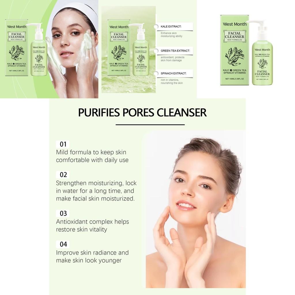 Gentle Moisturizing Facial Cleanser For Refreshing Daily Skin Care And Oil Control 100ml