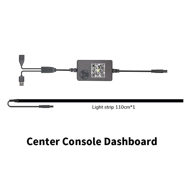 

НОВЫЙ для Tesla Model Y 3 RGB комплект окружающего освещения приборной панели, центральная консоль, центральная лампа, управление через приложение, светодиодные ленты, USB неоновое освещение 1 strip