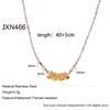 European and American sweet wind lavender natural stone beaded necklace niche plated 18k gold stainless steel disc fringed collarbone chain