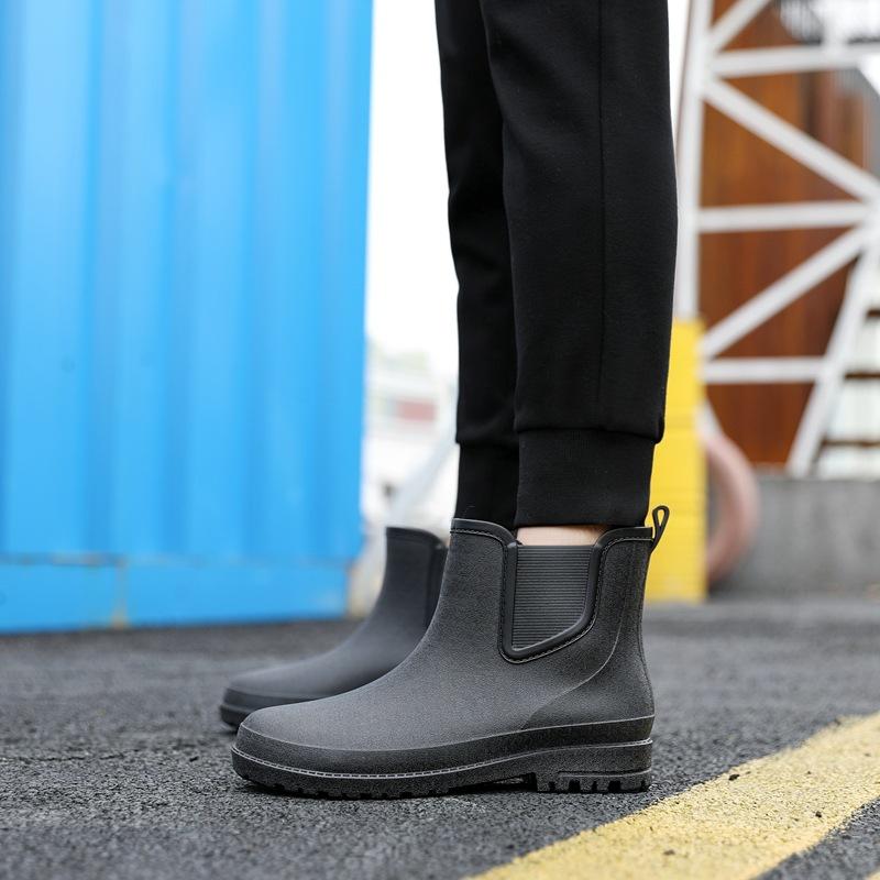 New Fishing Men's Short Tube Fishing Rain Boots Outdoor Rainy Waterproof Rubber Shoes Spring Comfortable Wading Water Boots