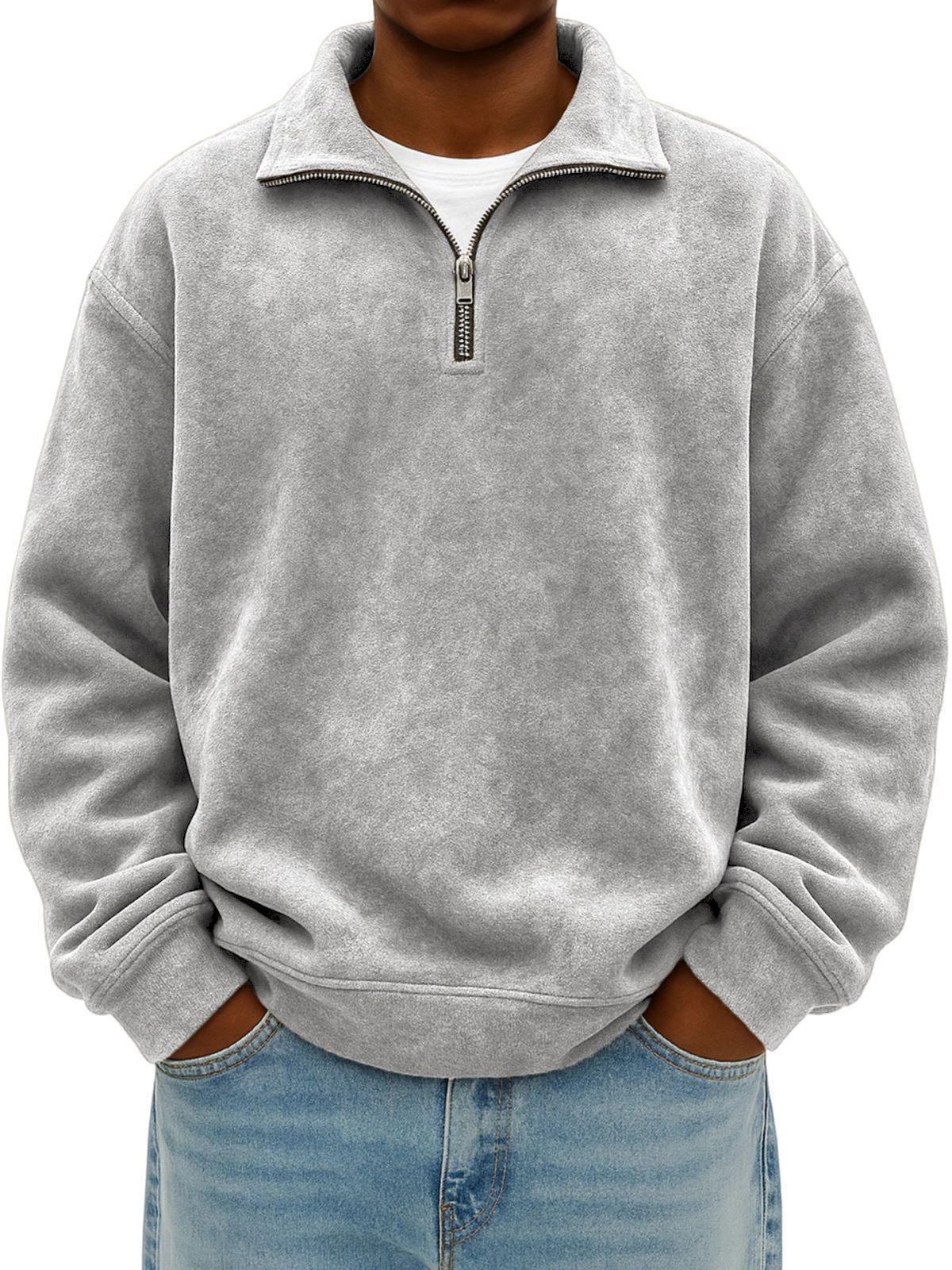 

Men s Versatile Sportswear: Fashion Casual Half-Zip Stand Collar Long-Sleeve Hoodie (2026 Edition) 5XL