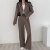 Business Casual Outfits für Damen Cropped Blazerjacken Weitbeinige Hosen