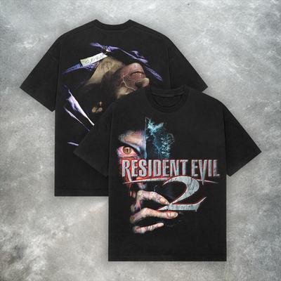 Resident Evil 2 PS2 Tee - Y2K Vintage Horror Game Shirt
