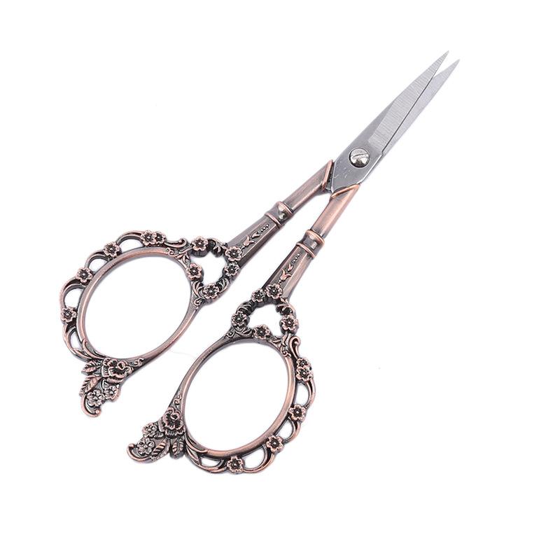 Stainless Steel Exquisite Retro Scissors Classical Plum Shear Cross Stainless Steel Scissors