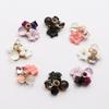 New 10Pcs 21x22MM White Crystal Flower Buttons For Crafts Card Making Diy Wedding Decorative Accessories Material