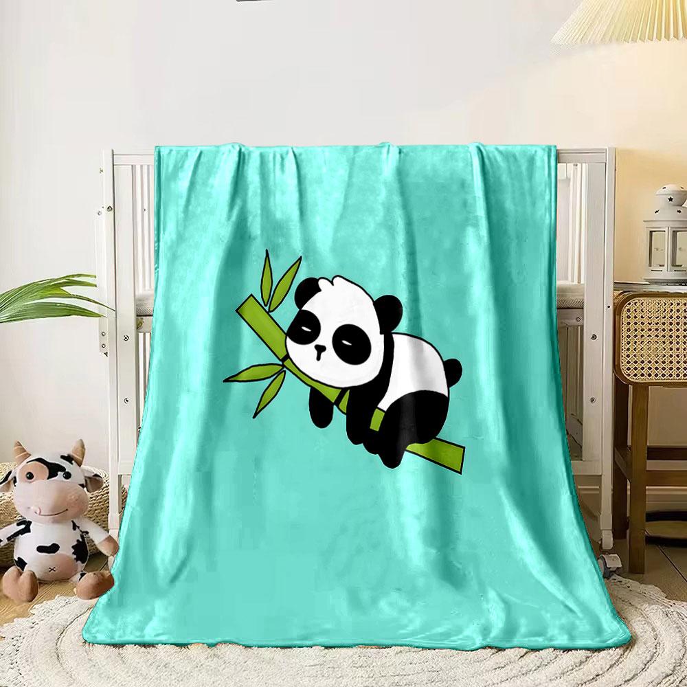 Panda on Bamboo Blanket print blanket soft and cozy perfect for the living room bed sofa or a nap,gift