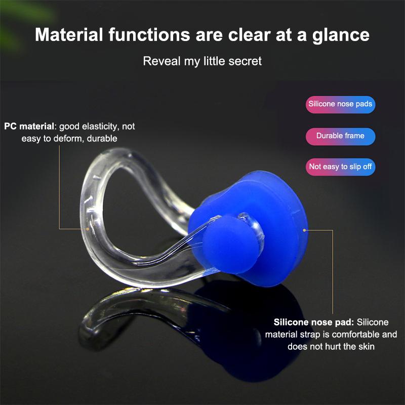 1 Set Waterproof Soft Silicone Swimming Earplugs Nose Clip Swimming Ear & Nose Protector For Adult Children