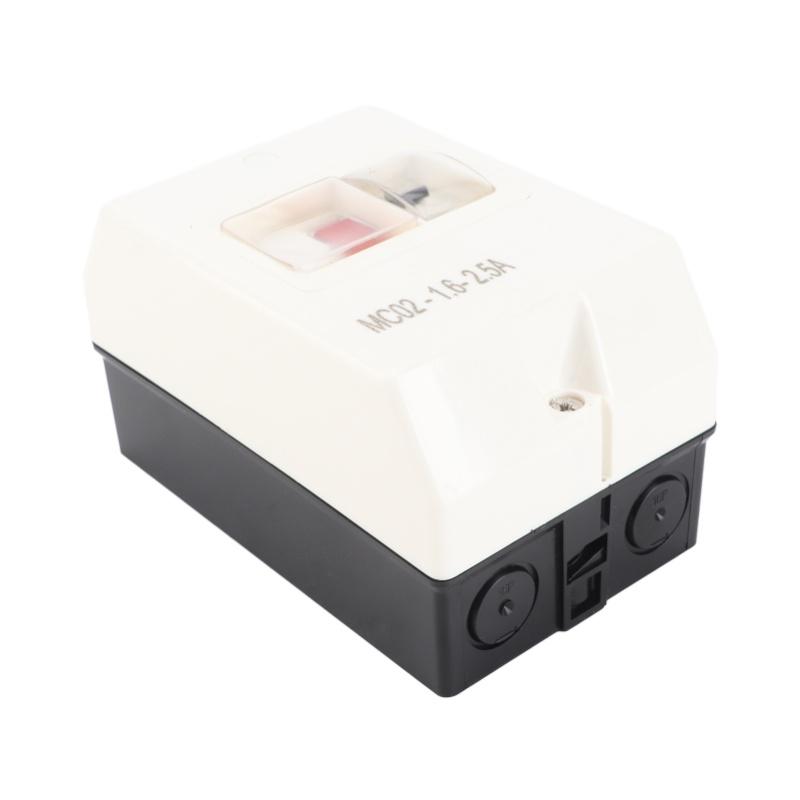 Motorschutzschalter Leistungsschalter MC02-1.6-2.5A 50/60Hz ABS Wasserdicht 220V/380V