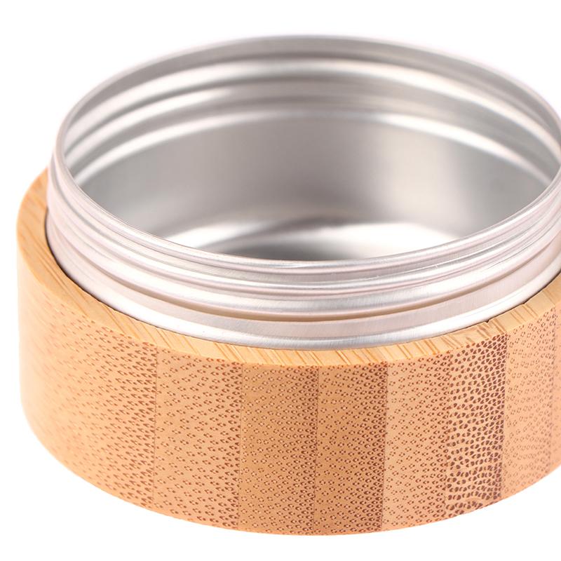 1Pc 30G 50G 100G Bamboo Bottle Cream Jar Nail Art Cream Refillable Cosmetic Makeup Container Bottle Storage Box