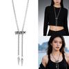 Elegant Stainless Steel Necklace with Bolo Design Scratch Resistant Neckchain for Casual and Formal Occasions