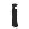 Women Sexy Off Shoulder Hollow Out Waist Exposed Slim Fit Bodycon Long Dress