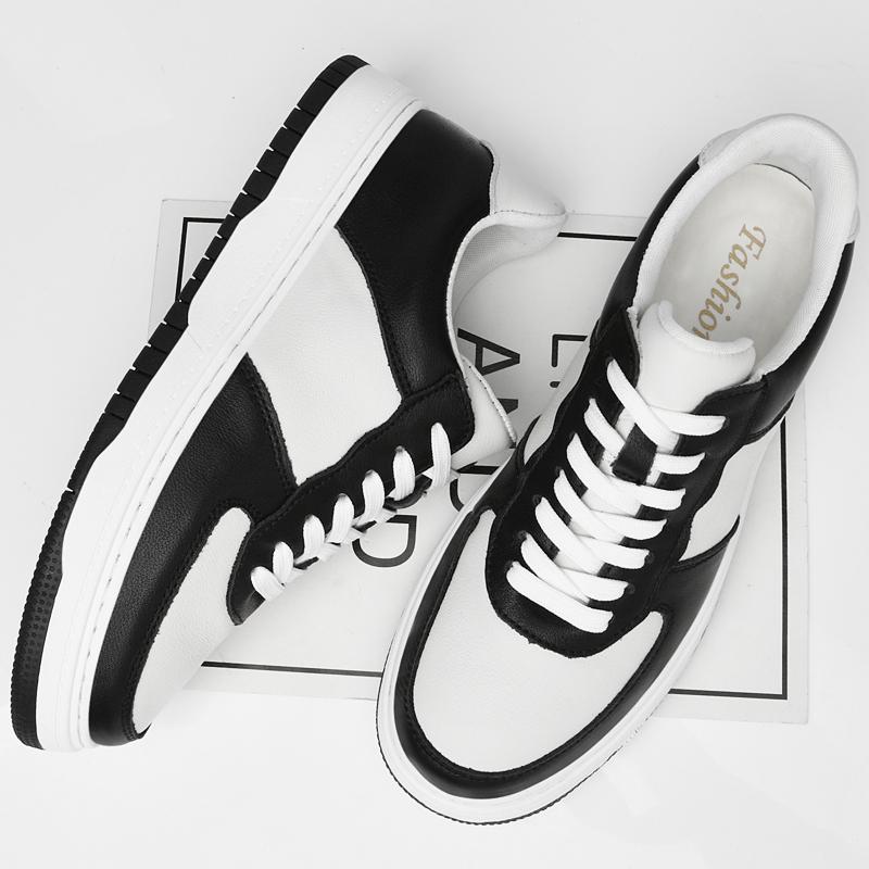 Fashion Genuine Leather Men's Vulcanize Shoes New Arrival Skateboard Footwear New Trendy Versatile Sneakers Outdoor Casual Sports Shoes