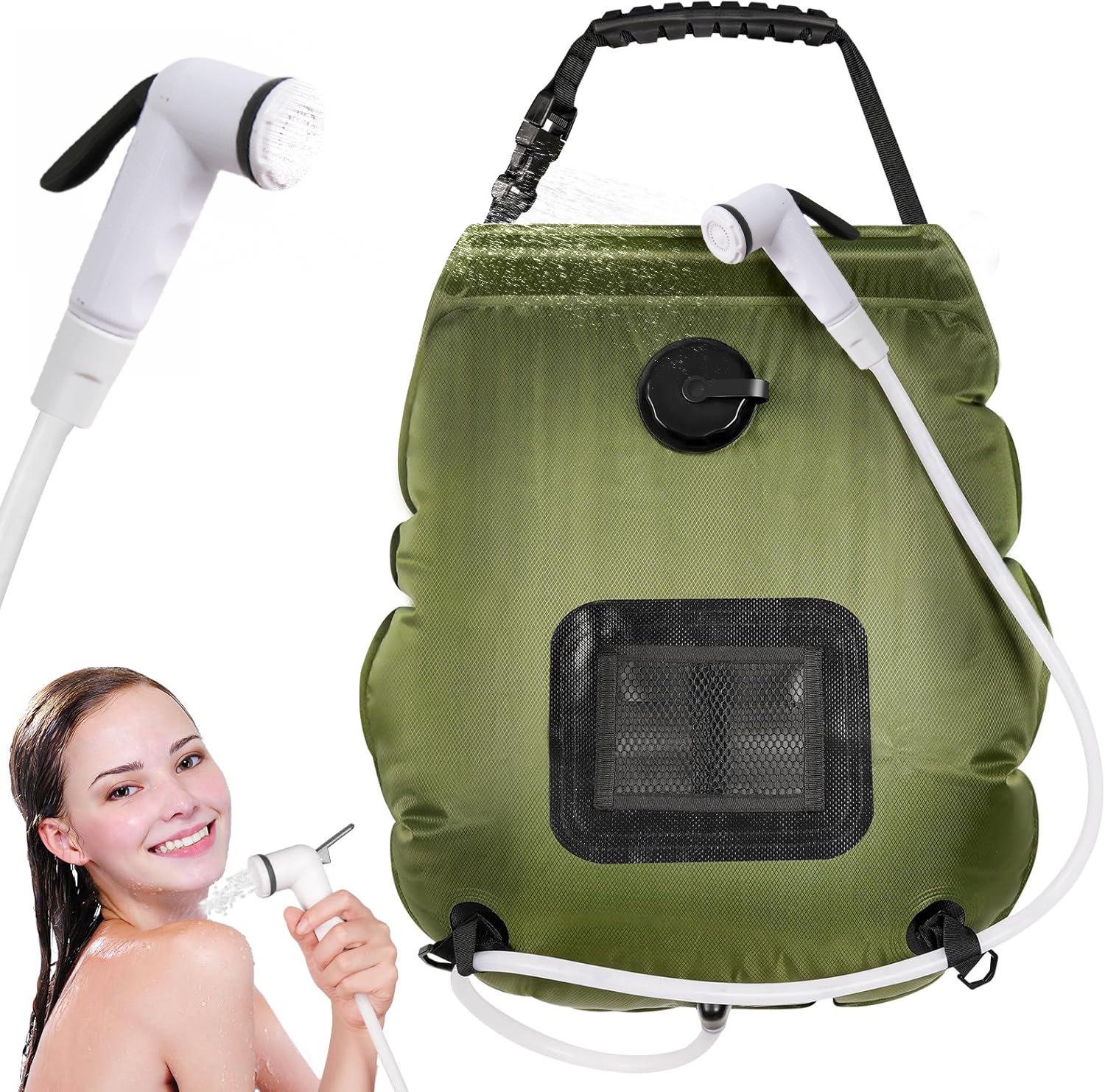 20L Solar Shower Bag for Outdoor Sunbathing and Camping