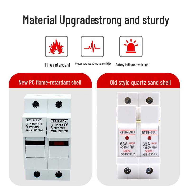 RT18-32X/63X DIN Rail Fuse Base 1P-4P R015/R016