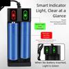 1/2 Slot Charging Adapter Rechargeable Battery for 18650 3.7V Battery USB Fast Charging with LED Status Display for Travel