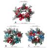 Door Wall Window Christmas Ornament Artificial Pinecone Candlestick Wreaths with Red Berries & Leaf Table Centerpiece