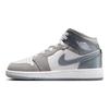 Zapatillas Air Jordan 1 Mid SE GS Patent Cool Grey para Niños Blanco Gris Medio HF3193-100