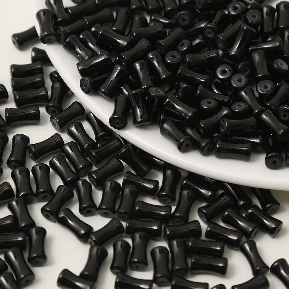 10pcs/Bag DIY Crafts Bamboo Shape Beads Jewelry Making Acrylic Beads Hairpin Lampwork Beads Women