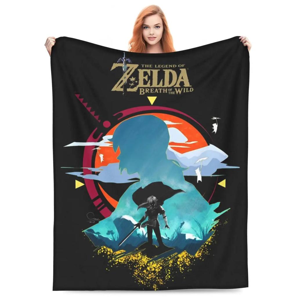 The Legend Of Zeldaed Breath Of The Wild Live Blanket Fuzzy Novelty Warm Throw Blankets for Chair Covering Sofa Spring Autumn