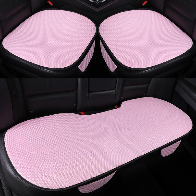 Universal Ice Silk Car Seat Cushion - Non-Slip, Breathable, All-Season Comfort, 3-Piece Set