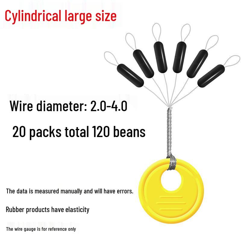 Olive-Shaped Silicone Fishing Beads - 100 Sets of Small Space-Saving Tackle Accessories