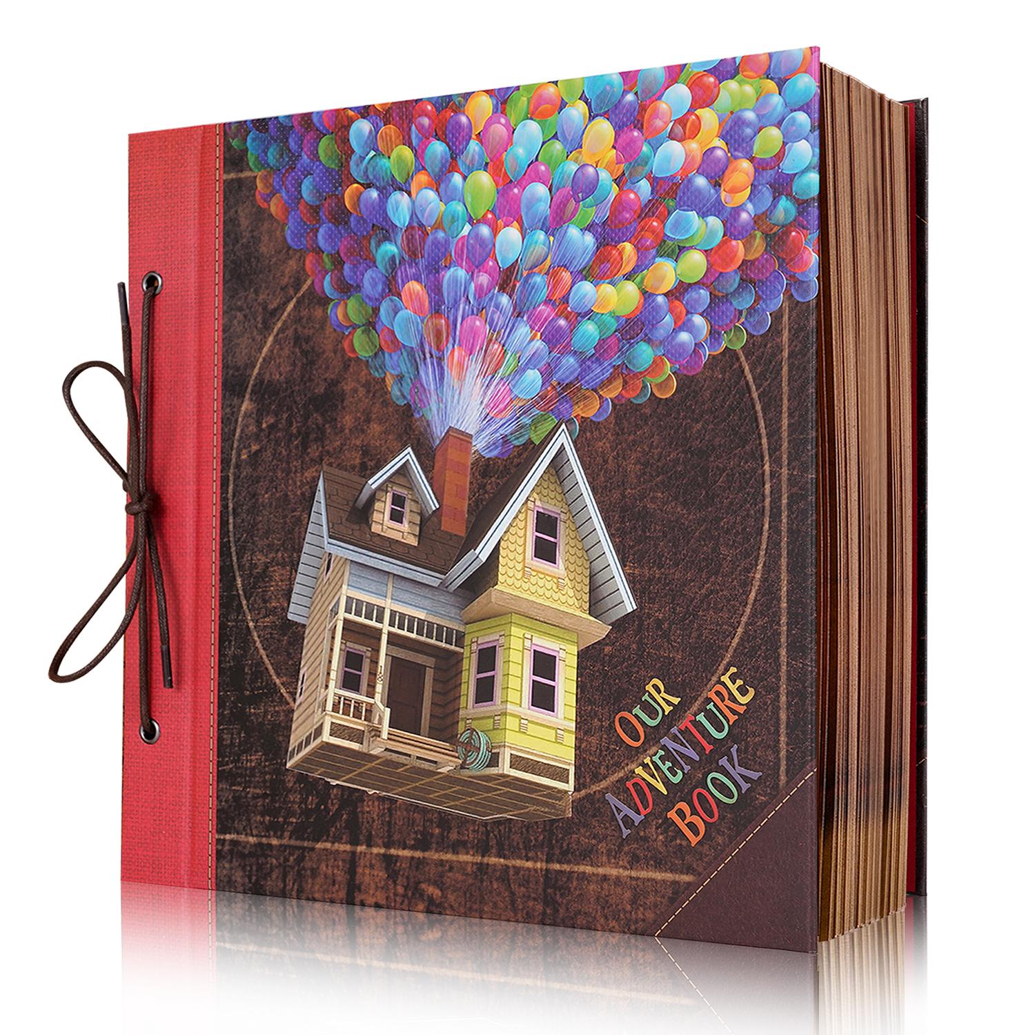 

12inch Photo Album Self Adhesive Scrapbook 60page Diy Vintage Photo Book Kraft Paper Memory Book Ideal For Family Travel Wedding