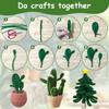 Pipe Cleaners for Making Christmas Tree, 300pcs Pipe Cleaners, 200pcs PomPoms, 1 Foam Cylinder, 1 Christams Card and 1 Bag Pearl