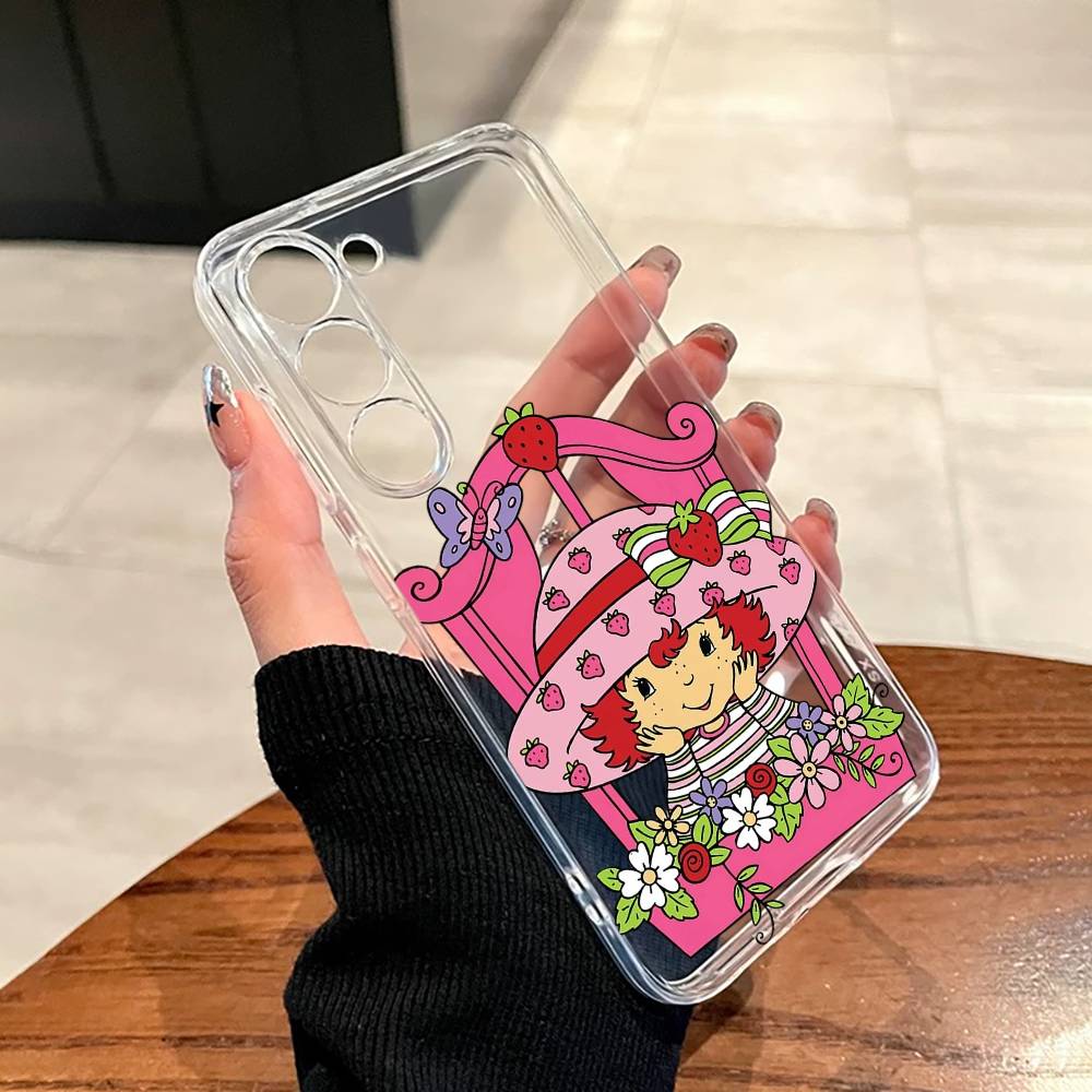 s-Strawberry Shortcake Phone Case For SamsungA10,12,20,21S,30,31,40,50,51,52,70,71 Transparent Cover