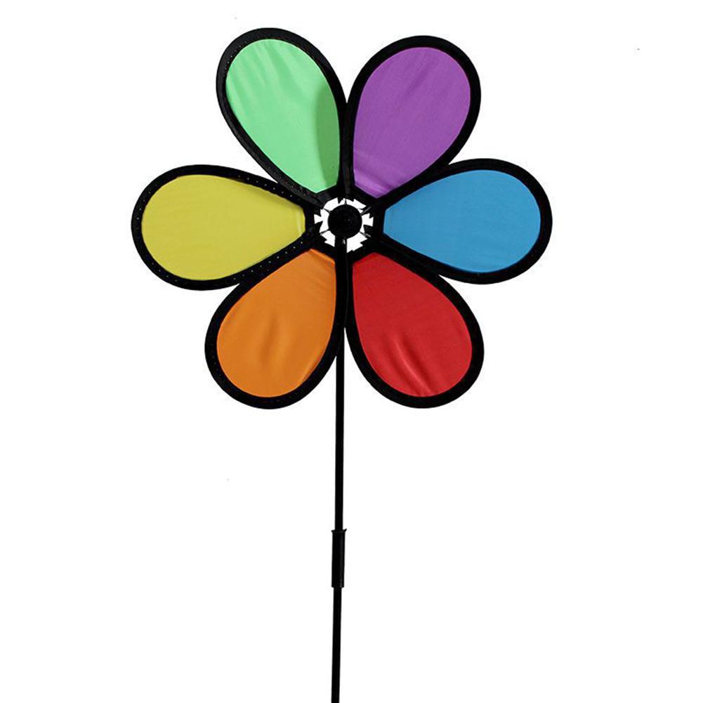 Wind Spinner Flower Windmill 1pc Colorful Fabric Windmill